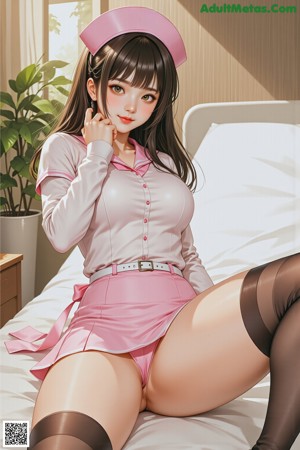 A woman in a brown bra and panties posing for a picture.