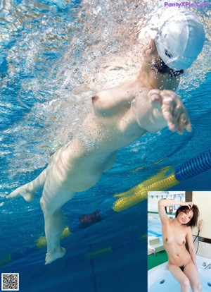A man diving into a swimming pool from a diving board.